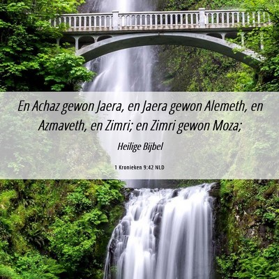 Picture 06 - 1 Kronieken 9:42 NLD - En Achaz gewon Jaera, en Jaera gewon Alemeth, en - Bible Verse Picture