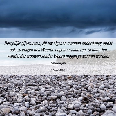 Picture 06 - 1 Petrus 3:1 NLD - Desgelijks gij vrouwen, zijt uw eigenen mannen - Bible Verse Picture