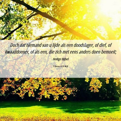 Picture 06 - 1 Petrus 4:15 NLD - Doch dat niemand van u lijde als een doodslager, - Bible Verse Picture