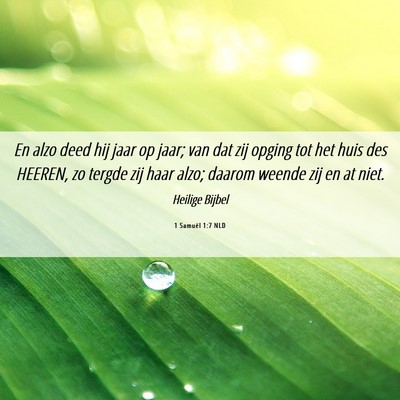 Picture 06 - 1 Samuël 1:7 NLD - En alzo deed hij jaar op jaar; van dat zij opging - Bible Verse Picture