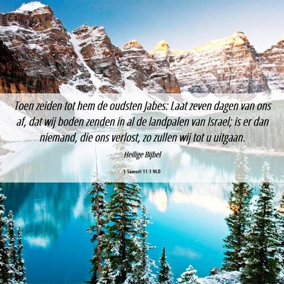 Picture 06 - 1 Samuël 11:3 NLD - Toen zeiden tot hem de oudsten Jabes: Laat zeven - Bible Verse Picture