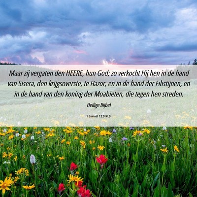 Picture 06 - 1 Samuël 12:9 NLD - Maar zij vergaten den HEERE, hun God; zo verkocht - Bible Verse Picture
