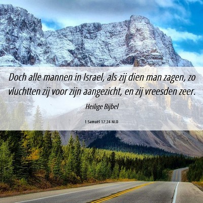Picture 06 - 1 Samuël 17:24 NLD - Doch alle mannen in Israel, als zij dien man - Bible Verse Picture