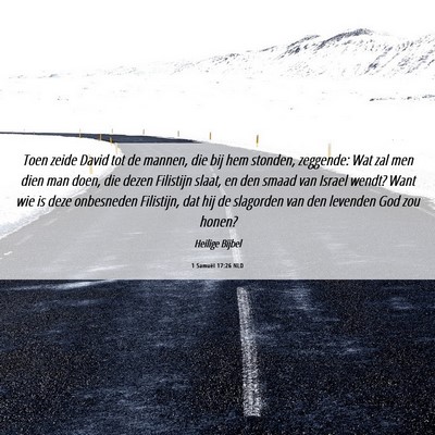 Picture 06 - 1 Samuël 17:26 NLD - Toen zeide David tot de mannen, die bij hem - Bible Verse Picture