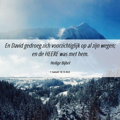 Picture 06 - 1 Samuël 18:14 NLD - En David gedroeg zich voorzichtiglijk op al zijn - Bible Verse Picture