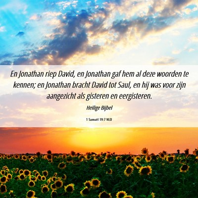 Picture 06 - 1 Samuël 19:7 NLD - En Jonathan riep David, en Jonathan gaf hem al - Bible Verse Picture