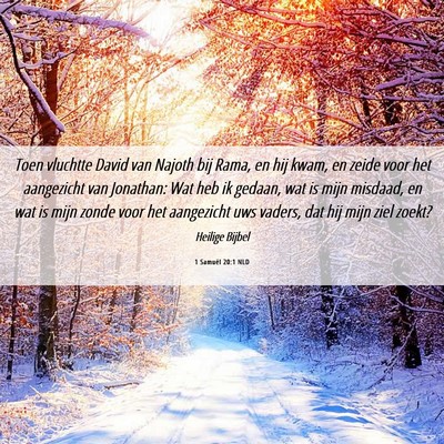 Picture 06 - 1 Samuël 20:1 NLD - Toen vluchtte David van Najoth bij Rama, en hij - Bible Verse Picture