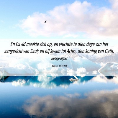 Picture 06 - 1 Samuël 21:10 NLD - En David maakte zich op, en vluchtte te dien dage - Bible Verse Picture