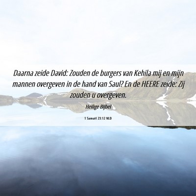 Picture 06 - 1 Samuël 23:12 NLD - Daarna zeide David: Zouden de burgers van Kehila - Bible Verse Picture