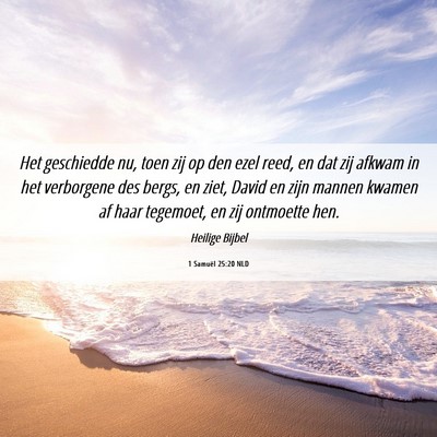 Picture 06 - 1 Samuël 25:20 NLD - Het geschiedde nu, toen zij op den ezel reed, en - Bible Verse Picture
