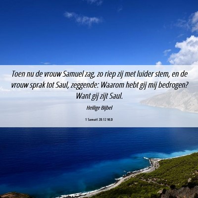 Picture 06 - 1 Samuël 28:12 NLD - Toen nu de vrouw Samuel zag, zo riep zij met - Bible Verse Picture