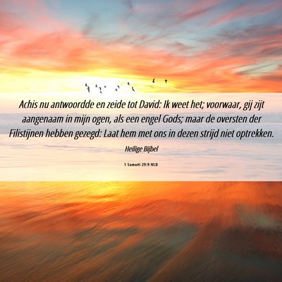 Picture 06 - 1 Samuël 29:9 NLD - Achis nu antwoordde en zeide tot David: Ik weet - Bible Verse Picture