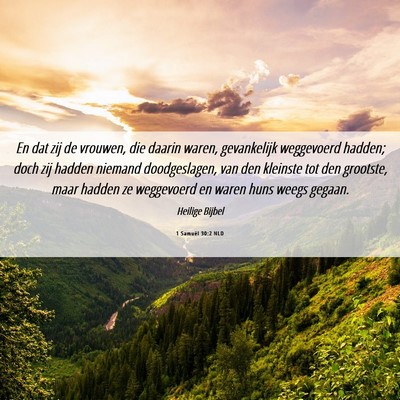 Picture 06 - 1 Samuël 30:2 NLD - En dat zij de vrouwen, die daarin waren, - Bible Verse Picture