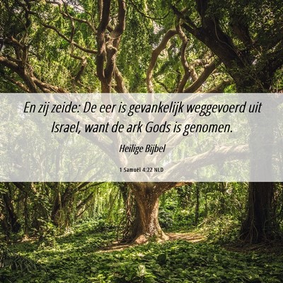 Picture 06 - 1 Samuël 4:22 NLD - En zij zeide: De eer is gevankelijk weggevoerd - Bible Verse Picture