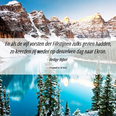 Picture 06 - 1 Samuël 6:16 NLD - En als de vijf vorsten der Filistijnen zulks - Bible Verse Picture