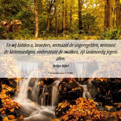 Picture 06 - 1 Thessalonicenzen 5:14 NLD - En wij bidden u, broeders, vermaant de - Bible Verse Picture