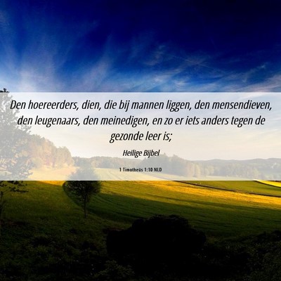 Picture 06 - 1 Timotheüs 1:10 NLD - Den hoereerders, dien, die bij mannen liggen, den - Bible Verse Picture