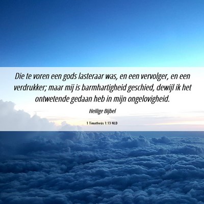 Picture 06 - 1 Timotheüs 1:13 NLD - Die te voren een gods lasteraar was, en een - Bible Verse Picture