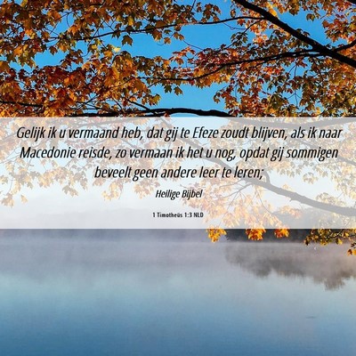 Picture 06 - 1 Timotheüs 1:3 NLD - Gelijk ik u vermaand heb, dat gij te Efeze zoudt - Bible Verse Picture
