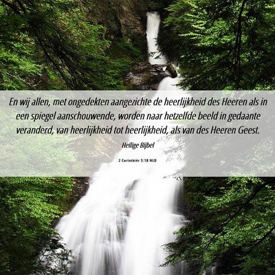 Picture 06 - 2 Corinthiër 3:18 NLD - En wij allen, met ongedekten aangezichte de - Bible Verse Picture