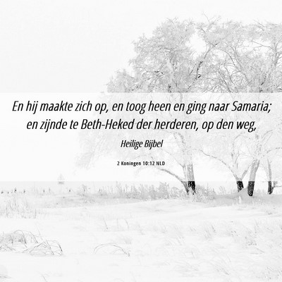 Picture 06 - 2 Koningen 10:12 NLD - En hij maakte zich op, en toog heen en ging naar - Bible Verse Picture