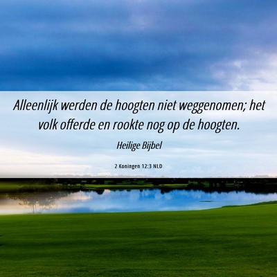 Picture 06 - 2 Koningen 12:3 NLD - Alleenlijk werden de hoogten niet weggenomen; het - Bible Verse Picture