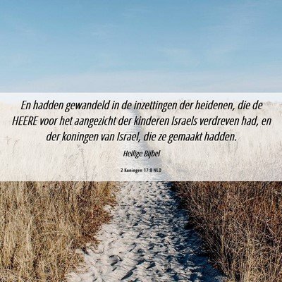 Picture 06 - 2 Koningen 17:8 NLD - En hadden gewandeld in de inzettingen der - Bible Verse Picture