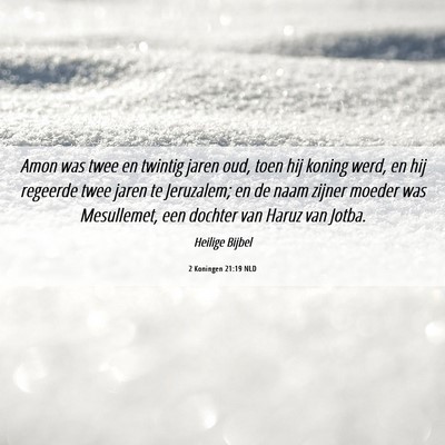 Picture 06 - 2 Koningen 21:19 NLD - Amon was twee en twintig jaren oud, toen hij - Bible Verse Picture