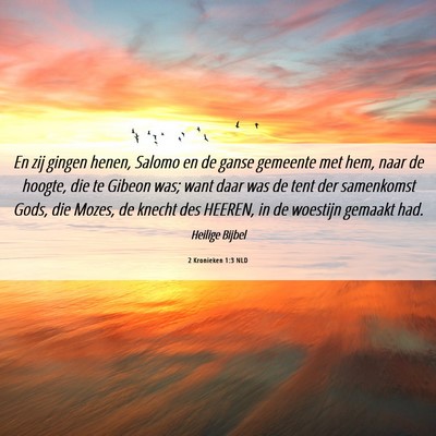 Picture 06 - 2 Kronieken 1:3 NLD - En zij gingen henen, Salomo en de ganse gemeente - Bible Verse Picture
