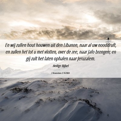 Picture 06 - 2 Kronieken 2:16 NLD - En wij zullen hout houwen uit den Libanon, naar - Bible Verse Picture