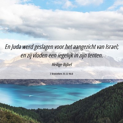Picture 06 - 2 Kronieken 25:22 NLD - En Juda werd geslagen voor het aangezicht van - Bible Verse Picture