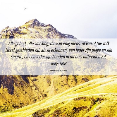 Picture 06 - 2 Kronieken 6:29 NLD - Alle gebed, alle smeking, die van enig mens, of - Bible Verse Picture