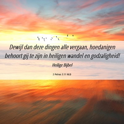 Picture 06 - 2 Petrus 3:11 NLD - Dewijl dan deze dingen alle vergaan, hoedanigen - Bible Verse Picture