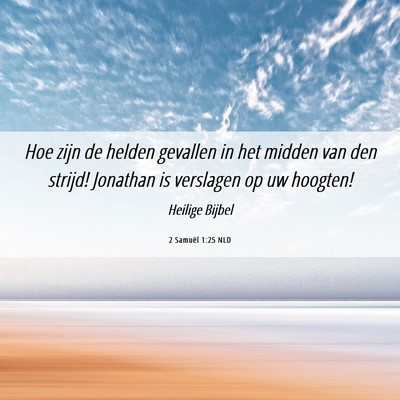 Picture 06 - 2 Samuël 1:25 NLD - Hoe zijn de helden gevallen in het midden van den - Bible Verse Picture