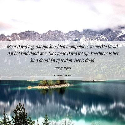 Picture 06 - 2 Samuël 12:19 NLD - Maar David zag, dat zijn knechten mompelden; zo - Bible Verse Picture