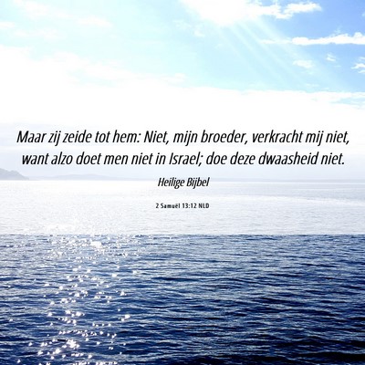 Picture 06 - 2 Samuël 13:12 NLD - Maar zij zeide tot hem: Niet, mijn broeder, - Bible Verse Picture