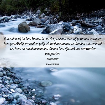 Picture 06 - 2 Samuël 17:12 NLD - Dan zullen wij tot hem komen, in een der - Bible Verse Picture