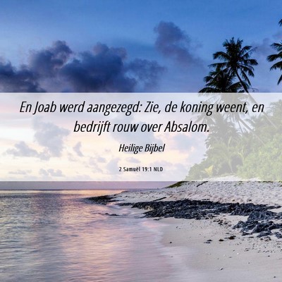 Picture 06 - 2 Samuël 19:1 NLD - En Joab werd aangezegd: Zie, de koning weent, en - Bible Verse Picture