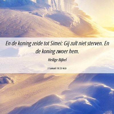 Picture 06 - 2 Samuël 19:23 NLD - En de koning zeide tot Simei: Gij zult niet - Bible Verse Picture
