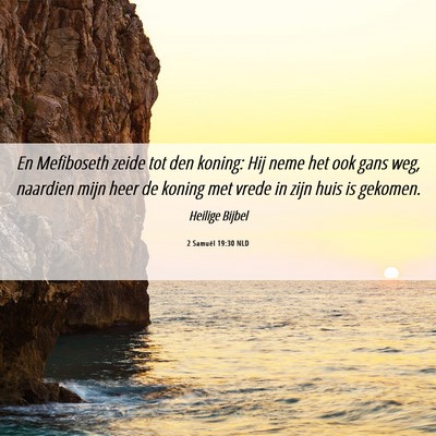 Picture 06 - 2 Samuël 19:30 NLD - En Mefiboseth zeide tot den koning: Hij neme het - Bible Verse Picture