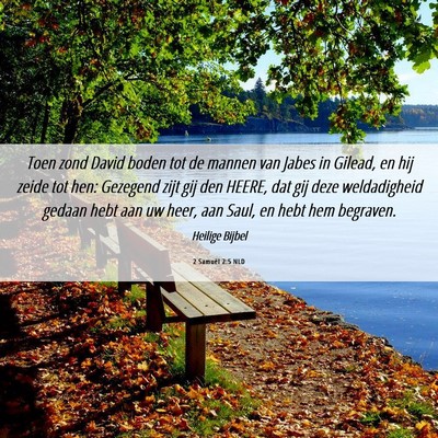 Picture 06 - 2 Samuël 2:5 NLD - Toen zond David boden tot de mannen van Jabes in - Bible Verse Picture