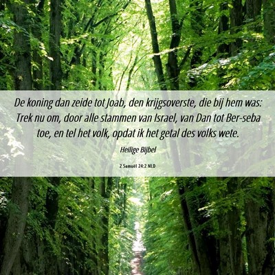 Picture 06 - 2 Samuël 24:2 NLD - De koning dan zeide tot Joab, den krijgsoverste, - Bible Verse Picture