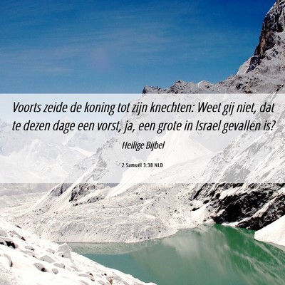 Picture 06 - 2 Samuël 3:38 NLD - Voorts zeide de koning tot zijn knechten: Weet - Bible Verse Picture