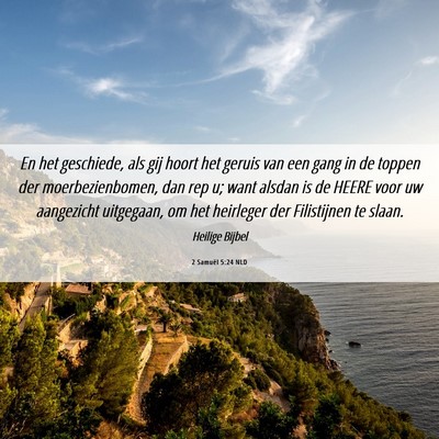 Picture 06 - 2 Samuël 5:24 NLD - En het geschiede, als gij hoort het geruis van - Bible Verse Picture