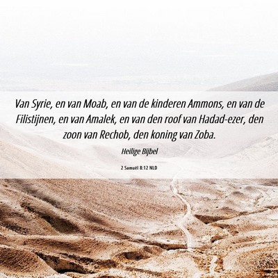 Picture 06 - 2 Samuël 8:12 NLD - Van Syrie, en van Moab, en van de kinderen - Bible Verse Picture