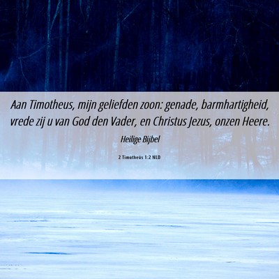 Picture 06 - 2 Timotheüs 1:2 NLD - Aan Timotheus, mijn geliefden zoon: genade, - Bible Verse Picture