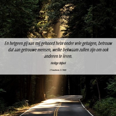 Picture 06 - 2 Timotheüs 2:2 NLD - En hetgeen gij van mij gehoord hebt onder vele - Bible Verse Picture
