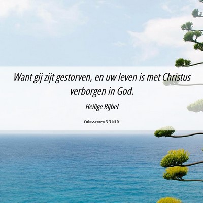 Picture 06 - Colossenzen 3:3 NLD - Want gij zijt gestorven, en uw leven is met - Bible Verse Picture