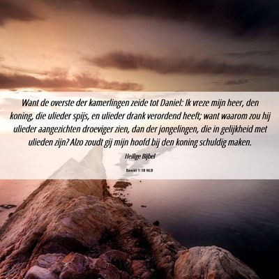 Picture 06 - Daniël 1:10 NLD - Want de overste der kamerlingen zeide tot Daniel: - Bible Verse Picture