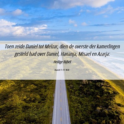 Picture 06 - Daniël 1:11 NLD - Toen zeide Daniel tot Melzar, dien de overste der - Bible Verse Picture